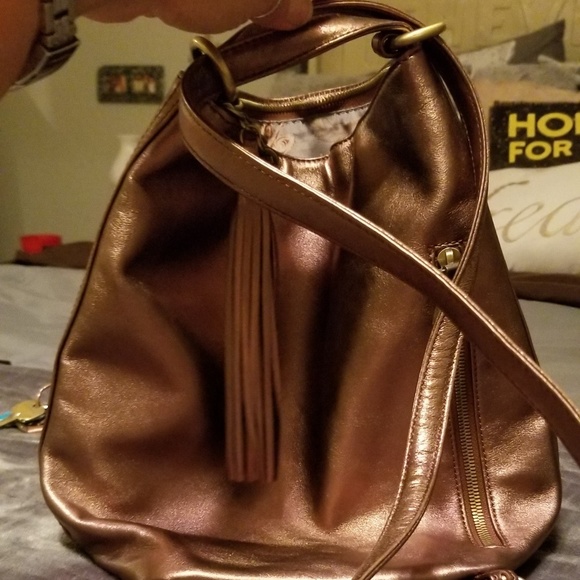 Metallic pink HOBO pack purse conversion - Picture 2 of 3